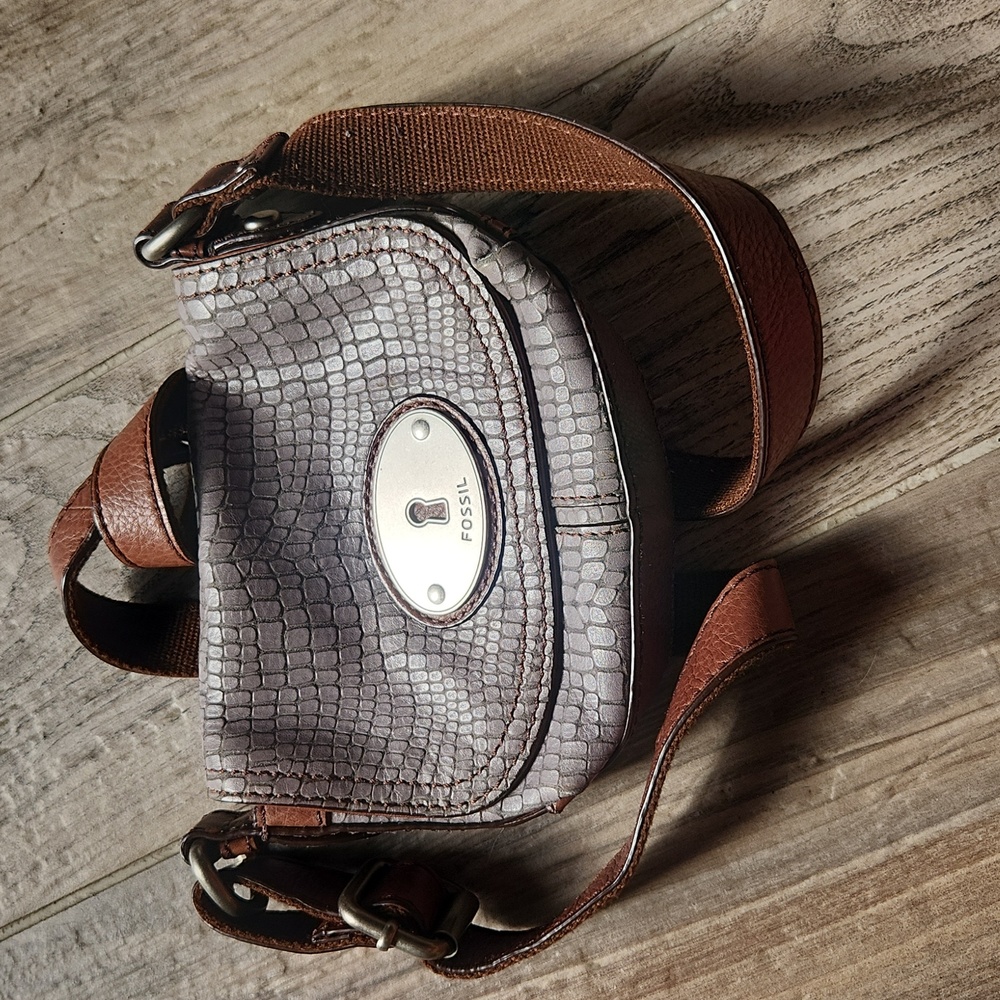 Fossil Gray/brown purse